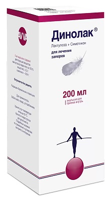 Динолак эмульсия 200мл (Лактулоза+Симетикон) слабительное