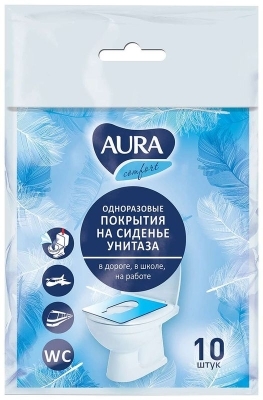 Аура одноразовое покрытие д/унитаза №10