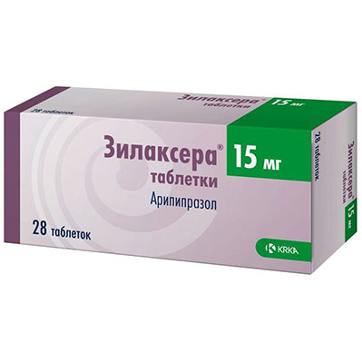 Зилаксера таб. 15мг №28 (Арипипразол) нейролептик Рх