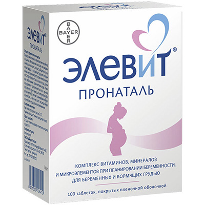 Элевит пронаталь таб. №100 витамины беременным