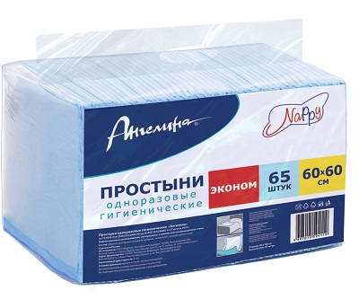 Ангелина NAPPY простыни №65 (60х60) гигиенические Эконом