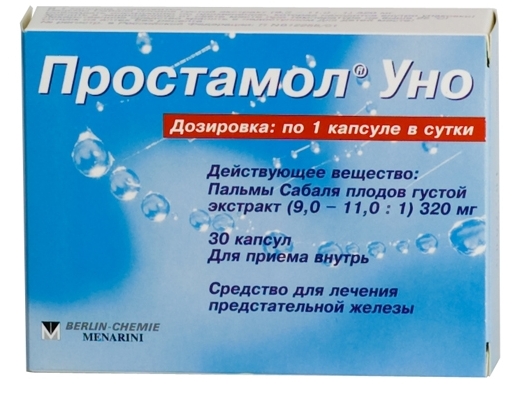 Простамол уно капс. №30 при аденоме предстательной железы