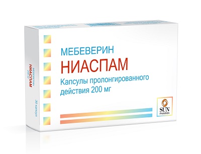 Ниаспам капс. 200мг №30 (Мебеверин) спазмолитик Рх