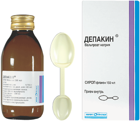 Депакин сироп 150мл (Вальпроевая к-та) противоэпилептическое Рх