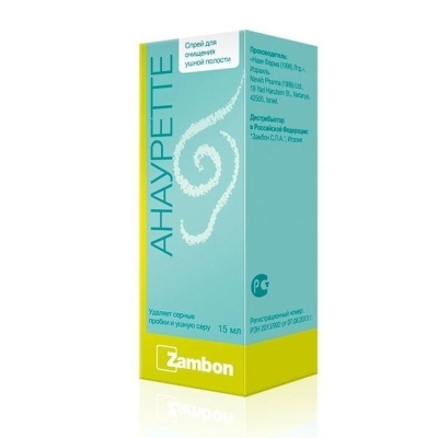 Анауретте спрей 15мл д/очищ ушной полости