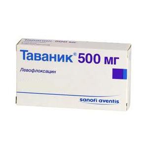 Таваник таб. 500мг №5(Левофлоксацин) антибиотик Рх
