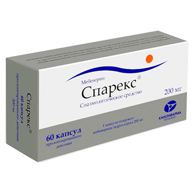 Спарекс капс. 200мг №60 (Мебеверин) спазмолитик Рх