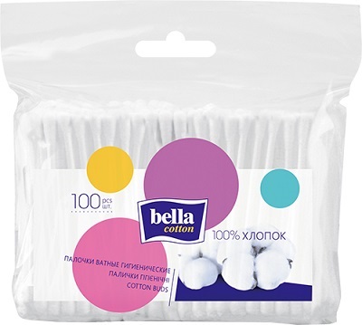Белла ватные палочки №100(полиэт.)