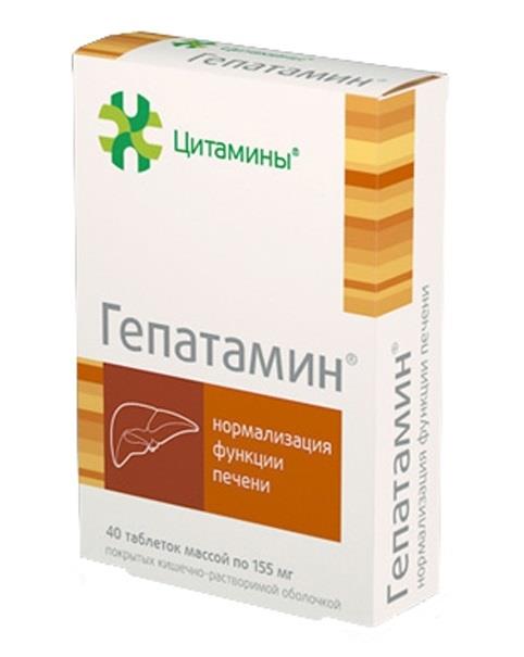 Гепатамин таб. 155мг №40 гепатопротектор БАД