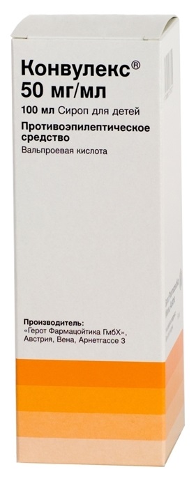 Конвулекс сироп д/детей 50мг/мл 100мл
