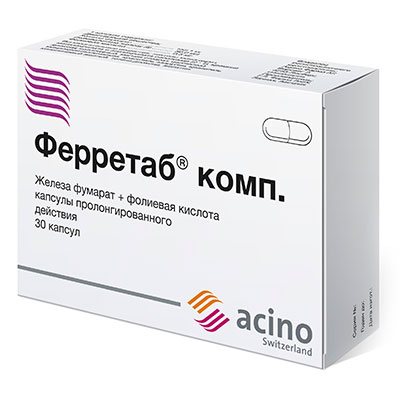 Ферретаб комп. капс. №30 при анемии Рх