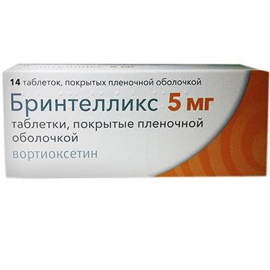 Бринтелликс таб. 5мг №28 (Вортиоксетин) антидепрессант Рх