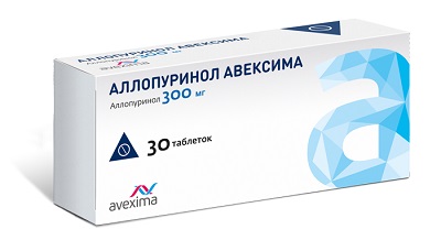 Аллопуринол Авексима таб. 300мг №30 от подагры Рх