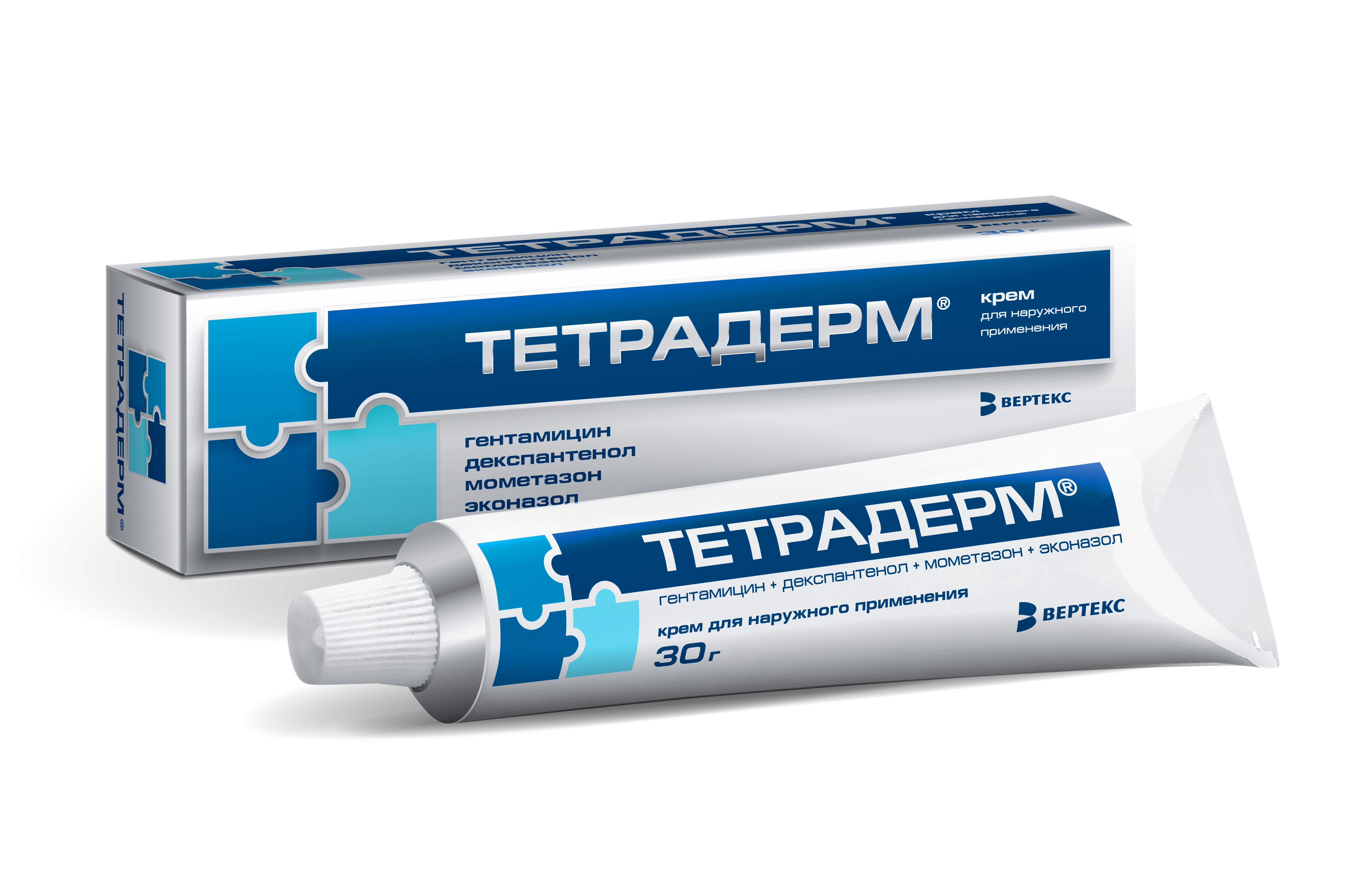 Тетрадерм крем 30г от нейродермита, атопического дерматита, экземы