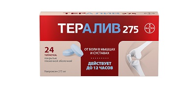 Тералив таб. №24 (Напроксен) обезболивающее