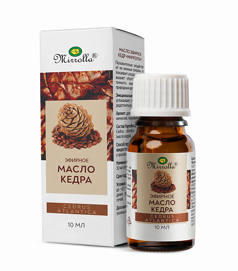 Масло эфирное Кедр 10мл Мирролла