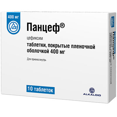 Панцеф таб. 400мг №10 (Цефиксим) антибиотик Рх