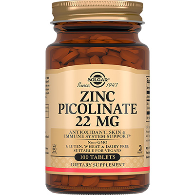 Солгар Пиколинат цинка таб. №100 источник цинка БАД
