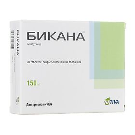 Бикана таб.150мг №28 (Бикалутамид) противоопухолевое Рх