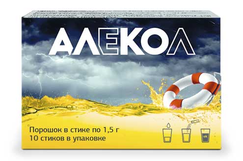 Алекол пор. стик №10 от похмелья БАД