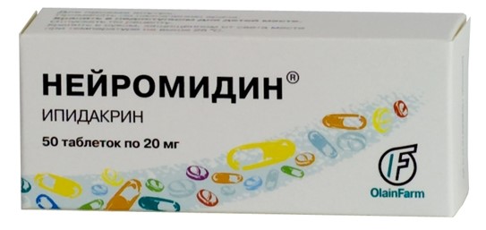 Нейромидин таб. 20мг №50 (Ипидакрин) нервные расстройства Рх