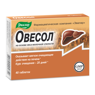 Овесол таб. №40 для печени желчегонное БАД