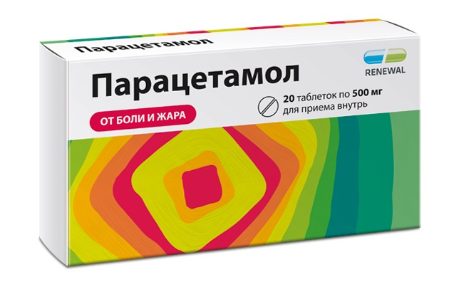 Парацетамол таб. 500мг №20 Renewal