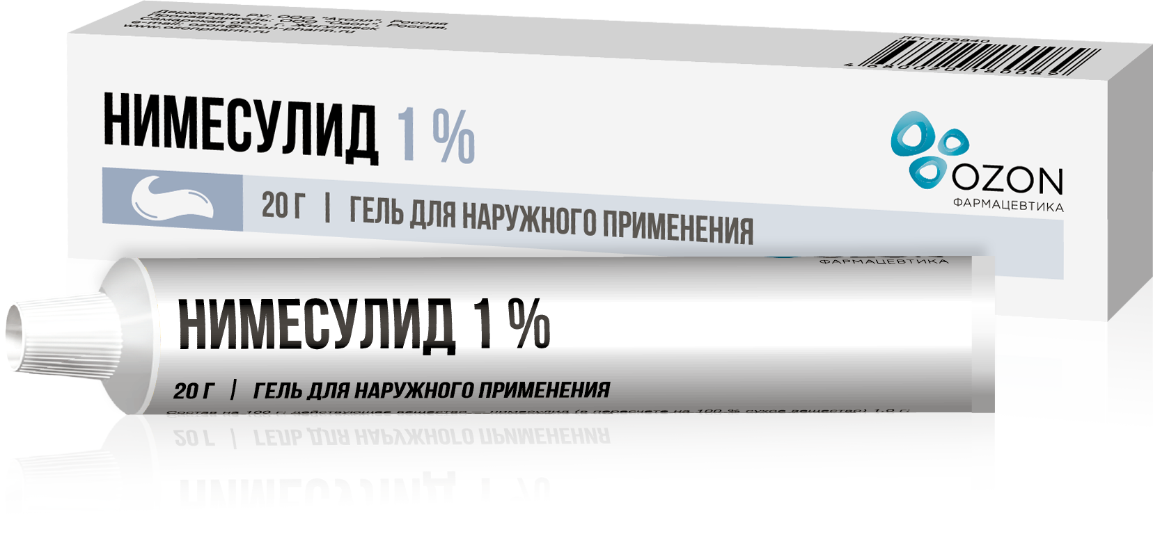 Нимесулид гель 1% 20г обезболивающее (Озон)