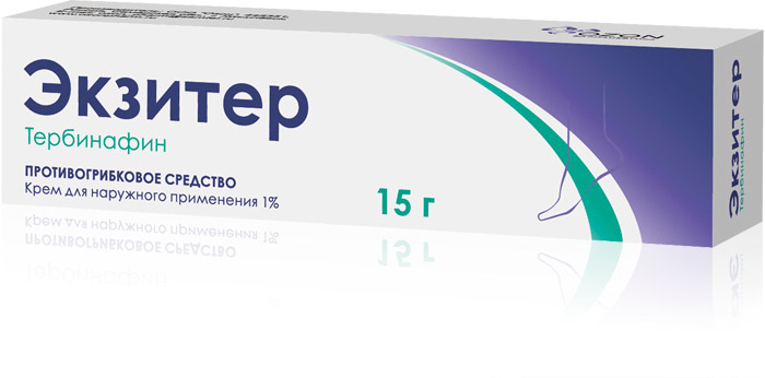Экзитер  крем 1% 15г (Тербинафин) от грибка