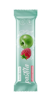 Пастила фруктовая FoodForte Яблоко малина 27г