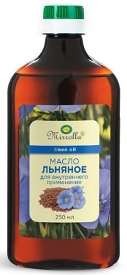 Масло пищевое Льняное 500мл (Мирролла) БАД
