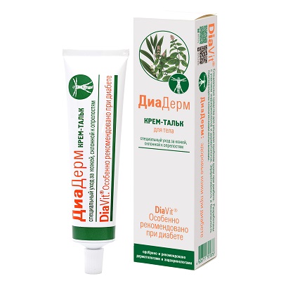 ДиаДерм крем-тальк д/тела 75мл при диабете