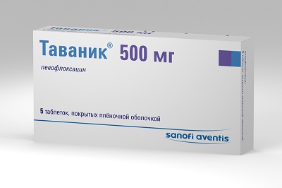 Таваник таб. 500мг №5(Левофлоксацин) антибиотик Рх