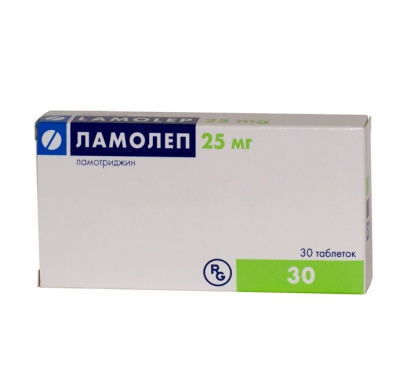 Ламолеп таб. 25мг №30 (Ламотриджин) противоэпилептическое Рх
