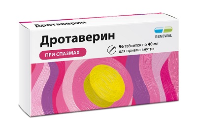 Дротаверин таб. 40мг №56 спазмолитик Renewal