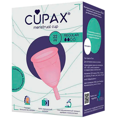 Менструальная чаша Капакс CUPAX Regular розовая 22мл