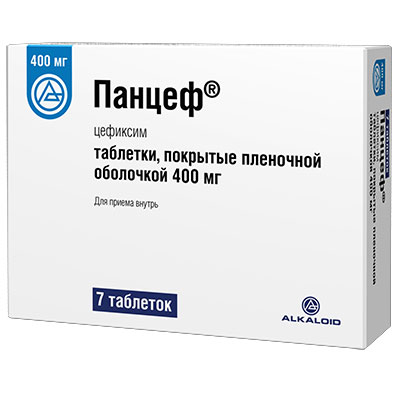 Панцеф таб. 400мг №7 (Цефиксим) антибиотик Рх