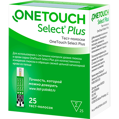 Тест-полоски OneTouch (УанТач) Select Plus №25