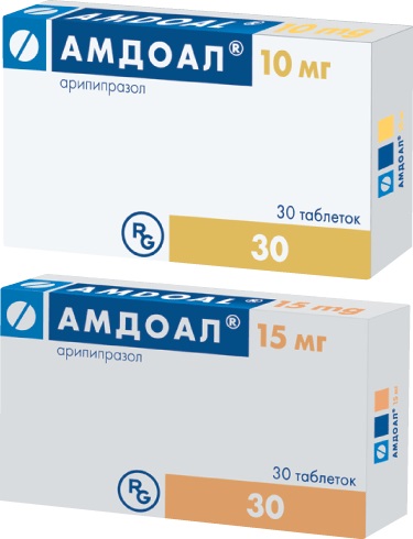 Амдоал таб. 10мг №30 (Арипипразол) нейролептик Рх