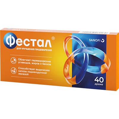 Фестал таб. №40 для улучш.пищеварения