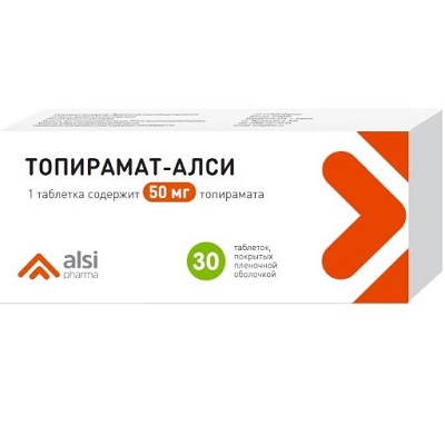 Топирамат Алси таб. 50мг №30 противоэпилептическое Рх