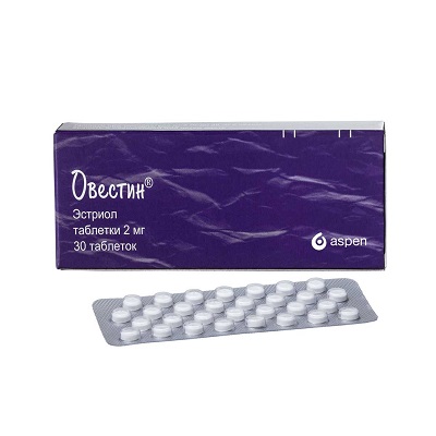 Овестин таб. 2мг №30 (Эстриол) при климаксе Рх