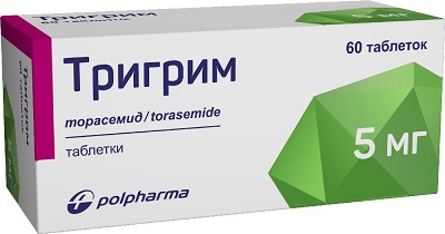 Тригрим таб. 5мг №60 (Торасемид) диуретик Рх