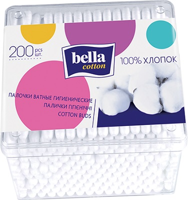 Белла ватные палочки №200(пласт.уп.)