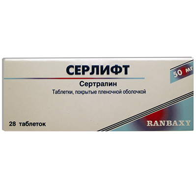 Серлифт таб. 50мг №28 (Сертралин) антидепрессант Рх