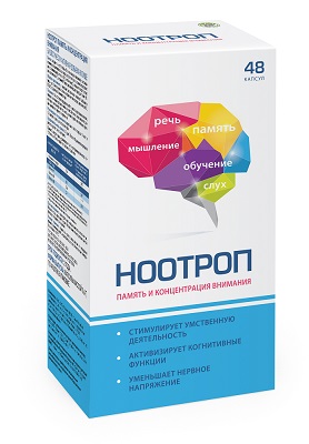 Ноотроп капс. №48 для мозгового кровообращ.БАД