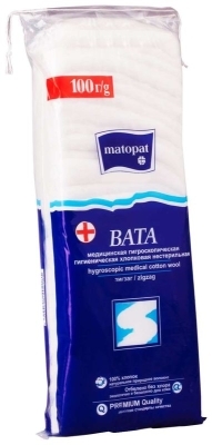 Вата хирургическая хлопковая Зиг-Заг 100г matopat