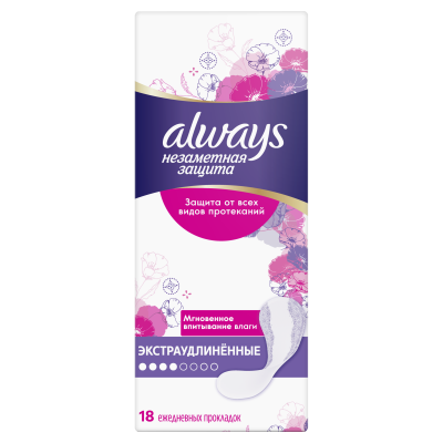 Олвейс Незаметная прокладки ежедневные экстраудлиненные №18