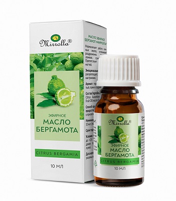 Масло эфирное Бергамот 10мл Мирролла